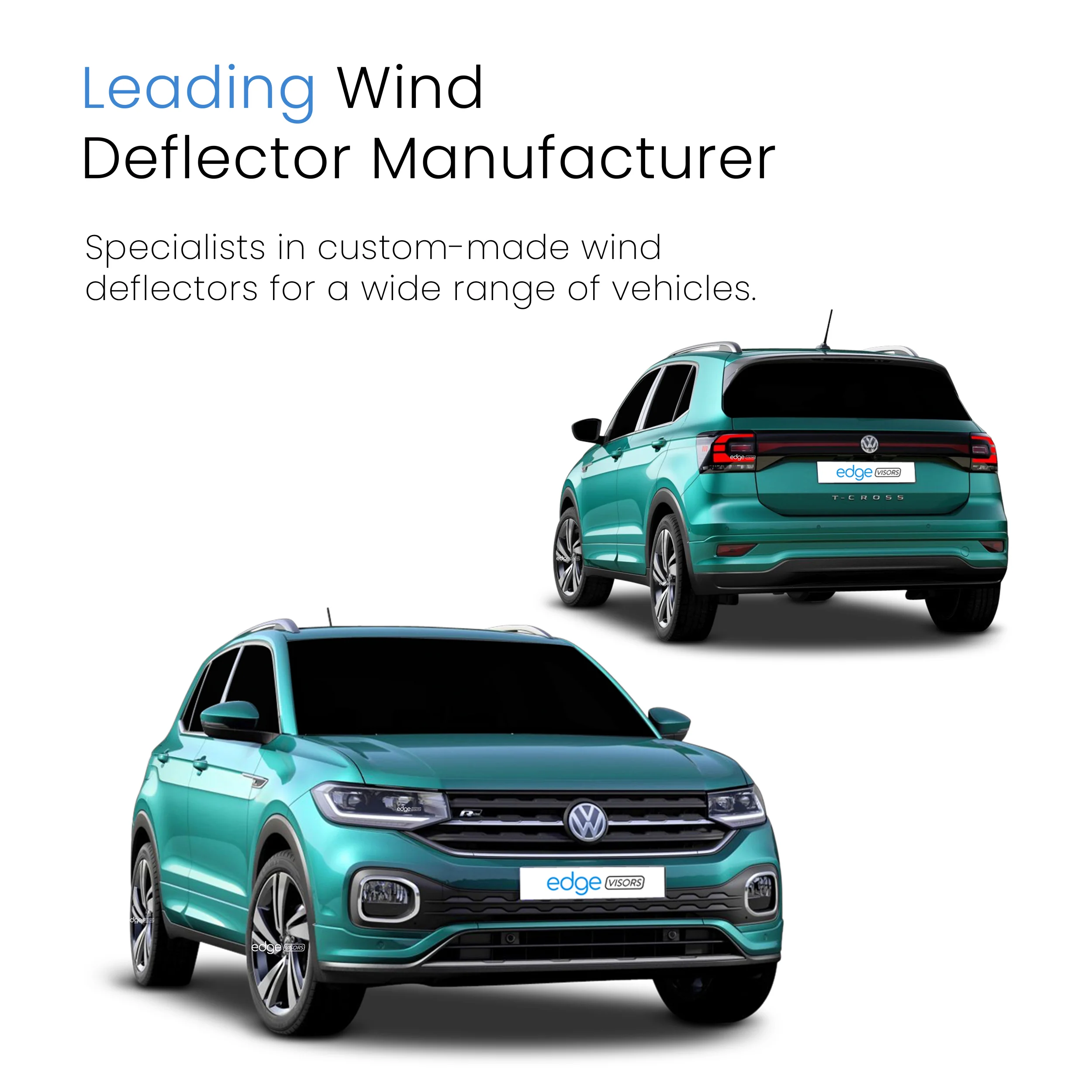 VW T-Cross 2019-onwards 5 Door SUV Wind Deflectors 4pc - Image 4
