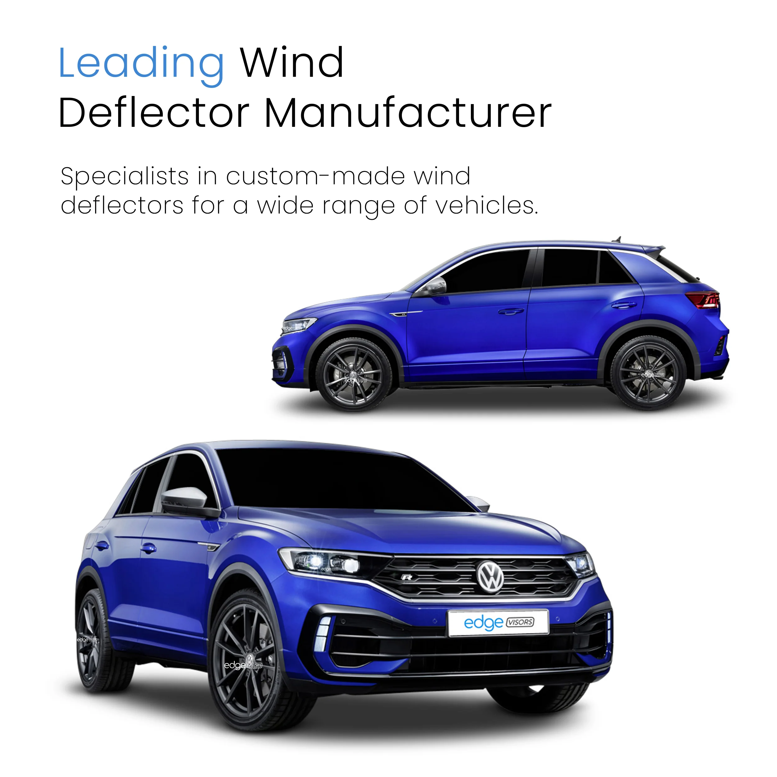 VW T-Roc MK1 2017-2025 5 Door SUV Wind Deflectors 4pc - Image 4