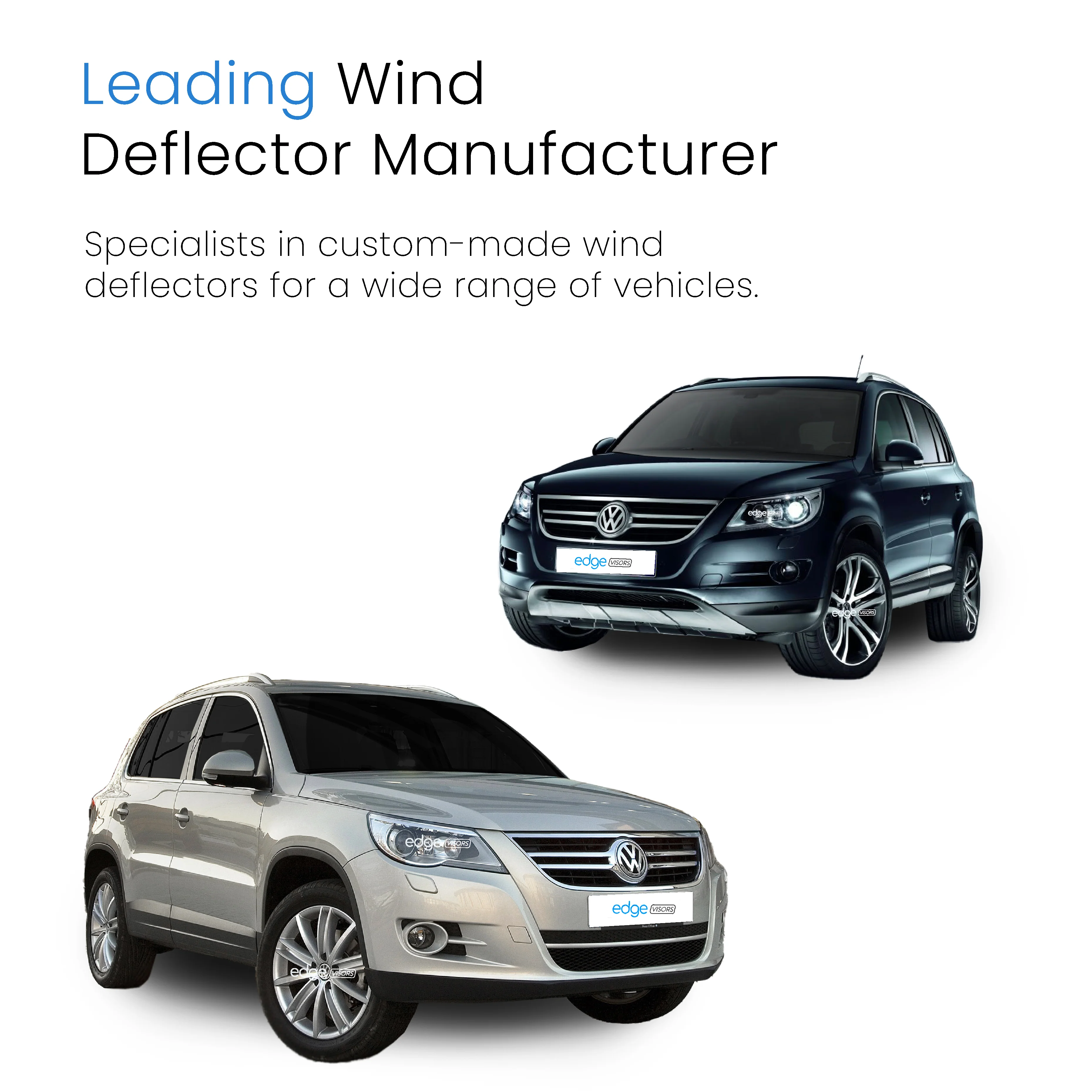 VW Tiguan MK1 2008-2016 5 Door SUV Wind Deflectors 4pc - Image 4