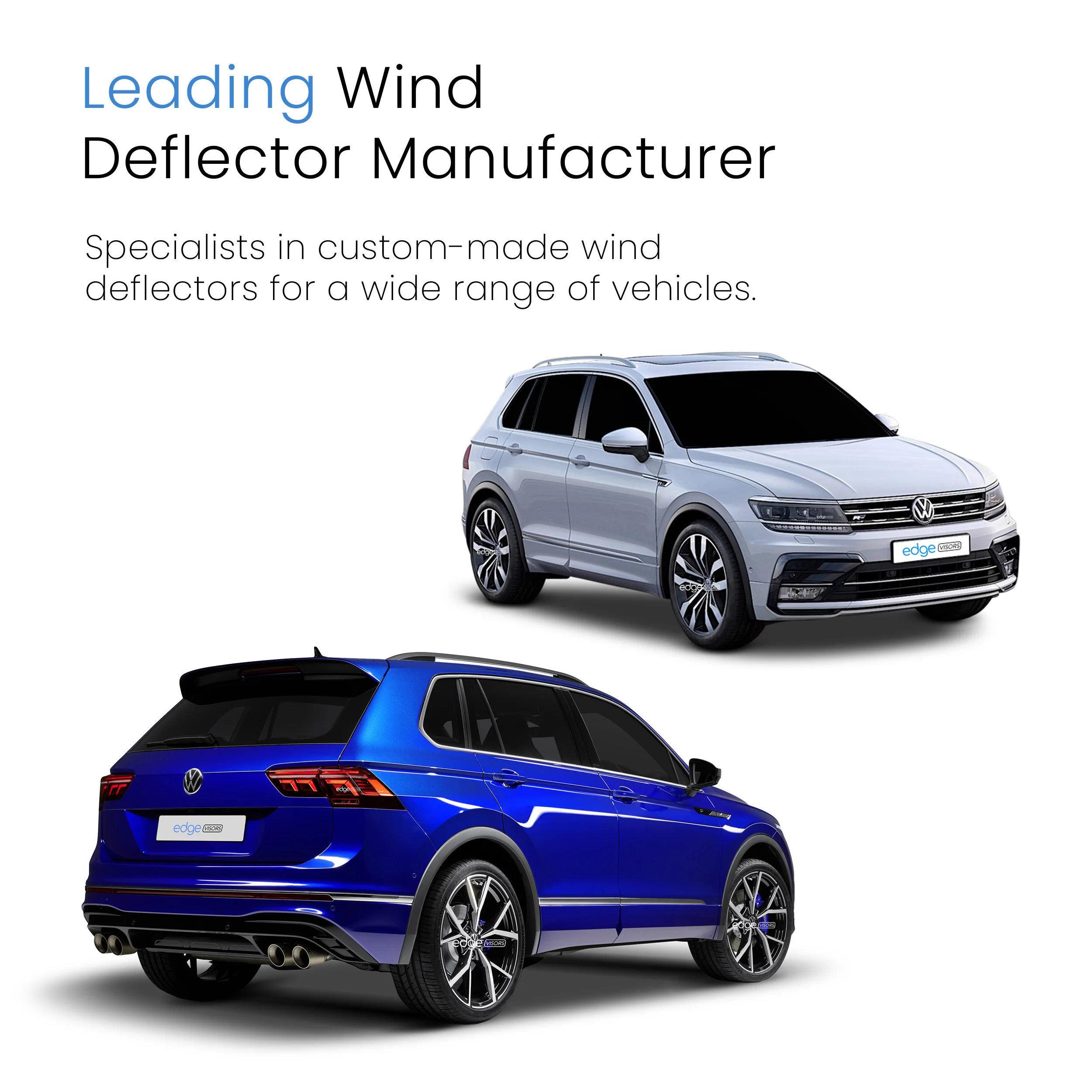 VW Tiguan MK2 2016-2023 5 Door SUV Wind Deflectors 4pc - Image 4