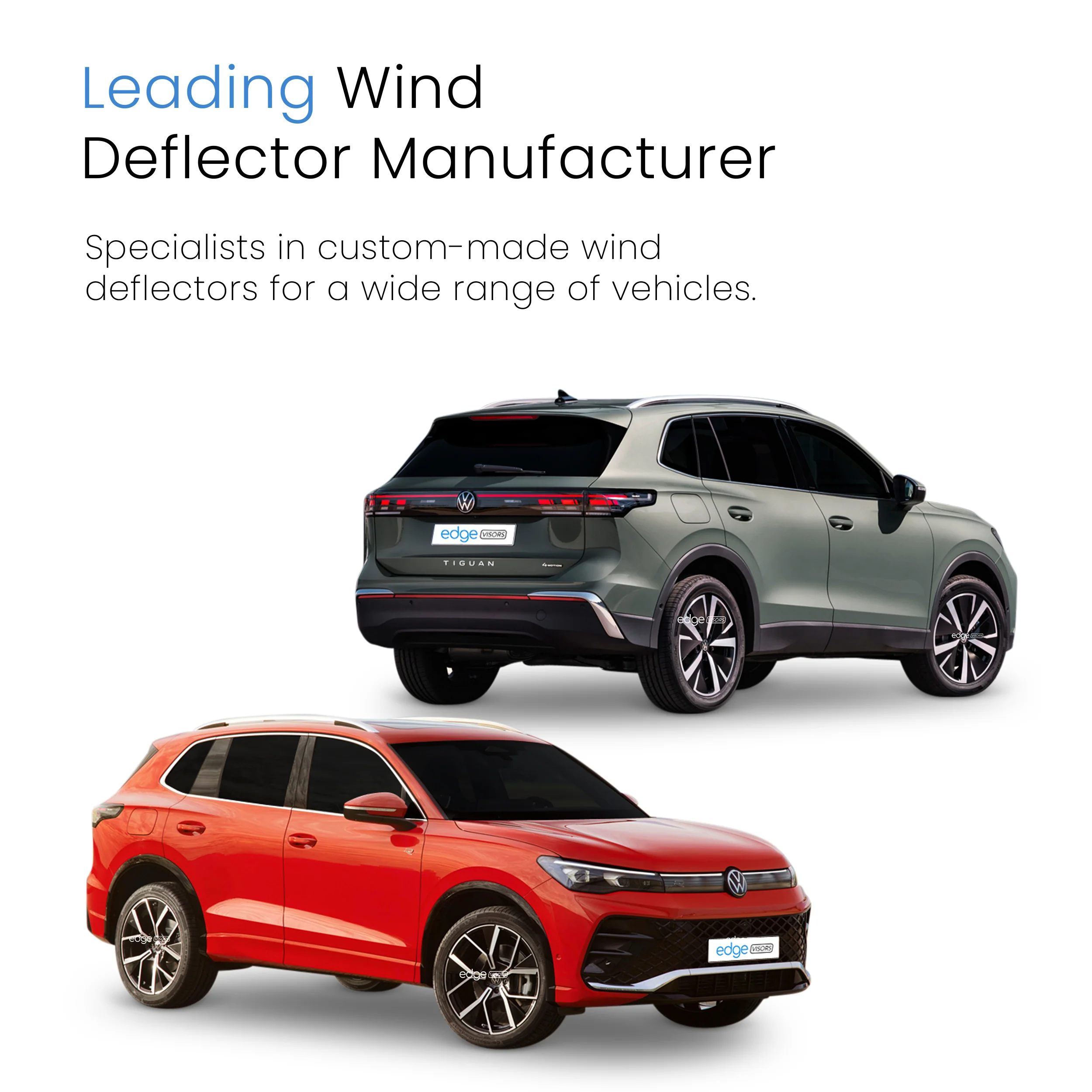 VW Tiguan MK3 2024-Onwards 5 Door SUV Wind Deflectors 4pc - Image 4