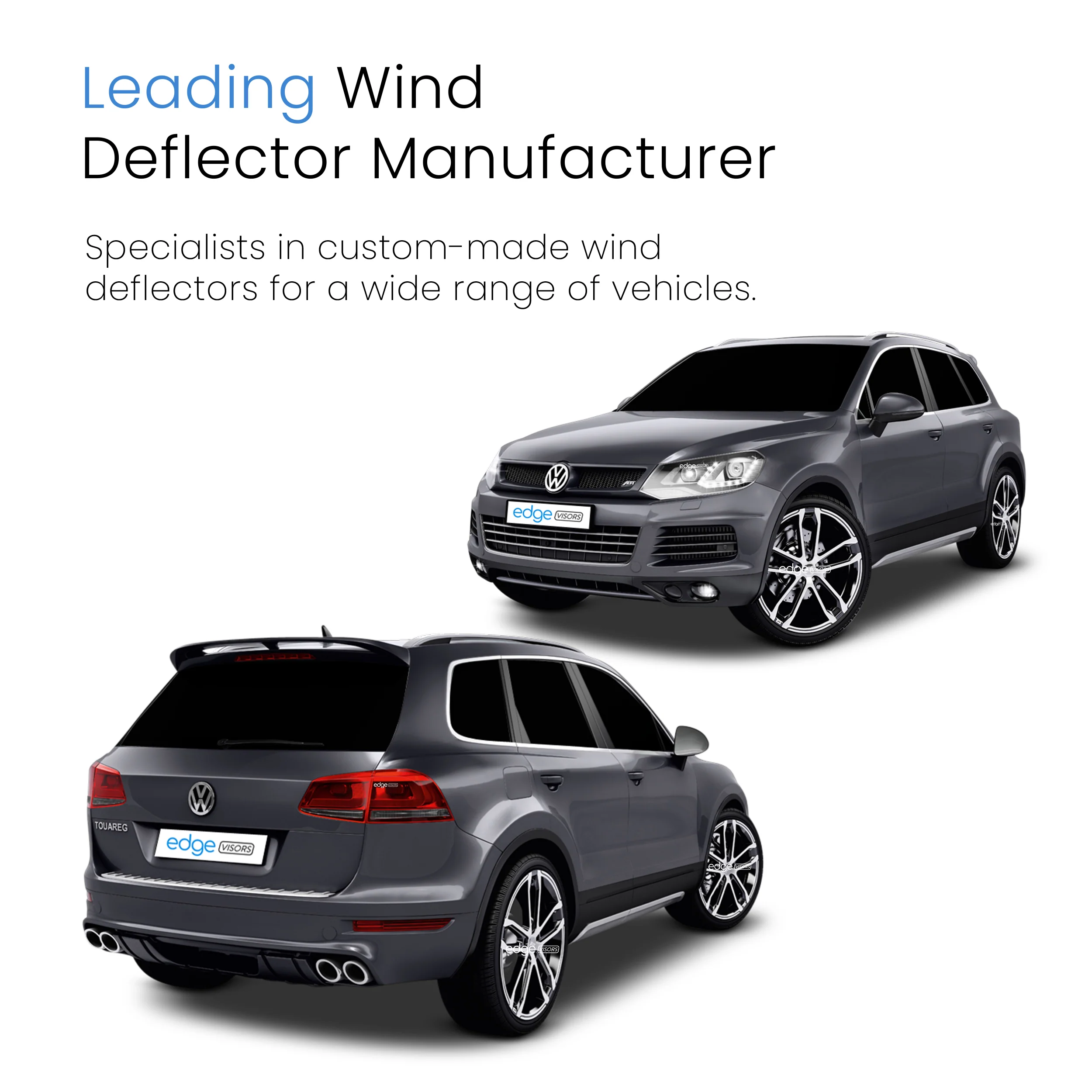 VW Touareg MK2 2010-2017 5 Door SUV Wind Deflectors 4pc - Image 4