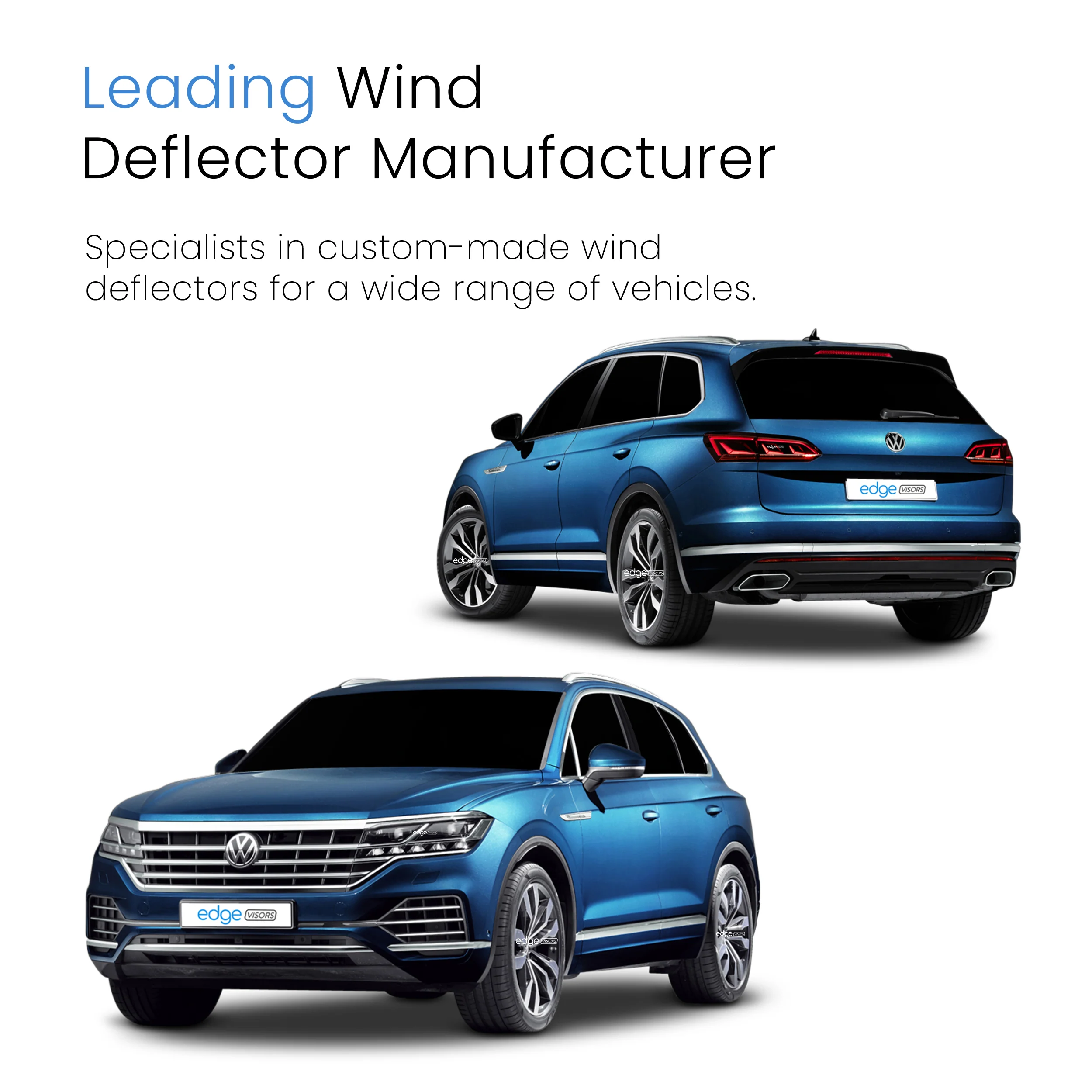 VW Touareg MK3 2018-onwards 5 Door SUV Wind Deflectors 4pc - Image 4