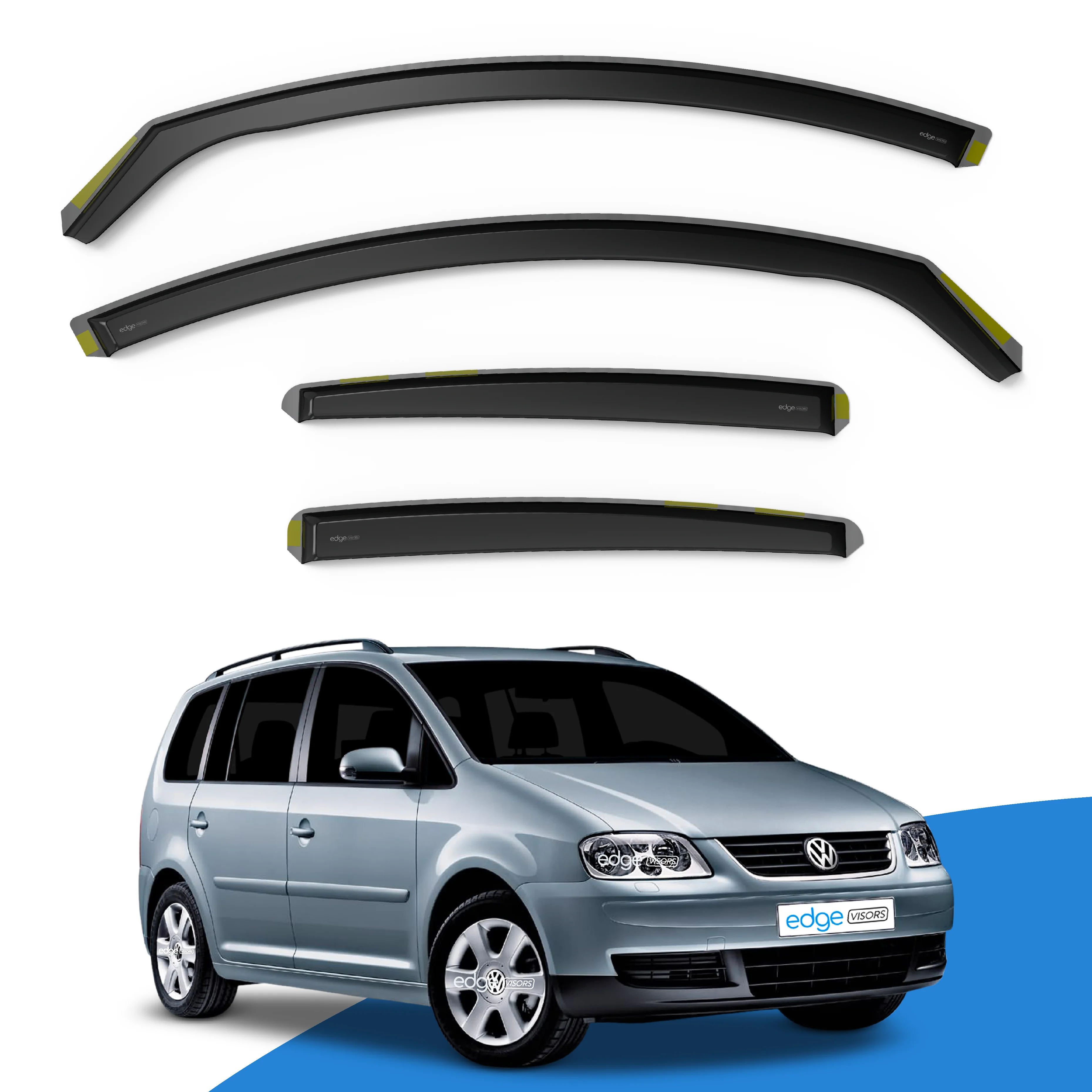 VW Touran MK1 & MK2 2003-2015 5 Door MPV Wind Deflectors 4pc - Image 2
