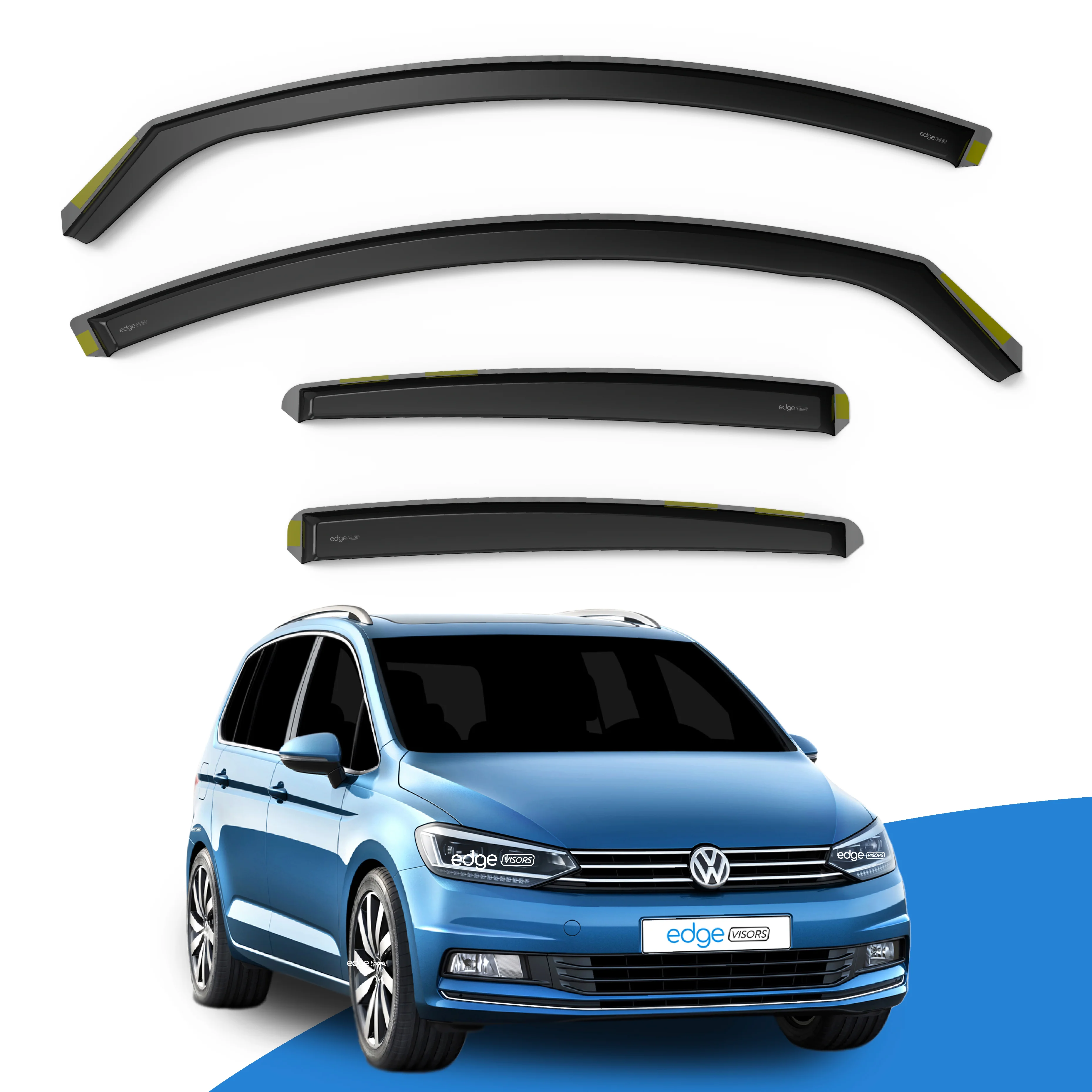 VW Touran MK3 2016-onwards 5 Doors MPV Wind Deflectors 4pc - Image 2