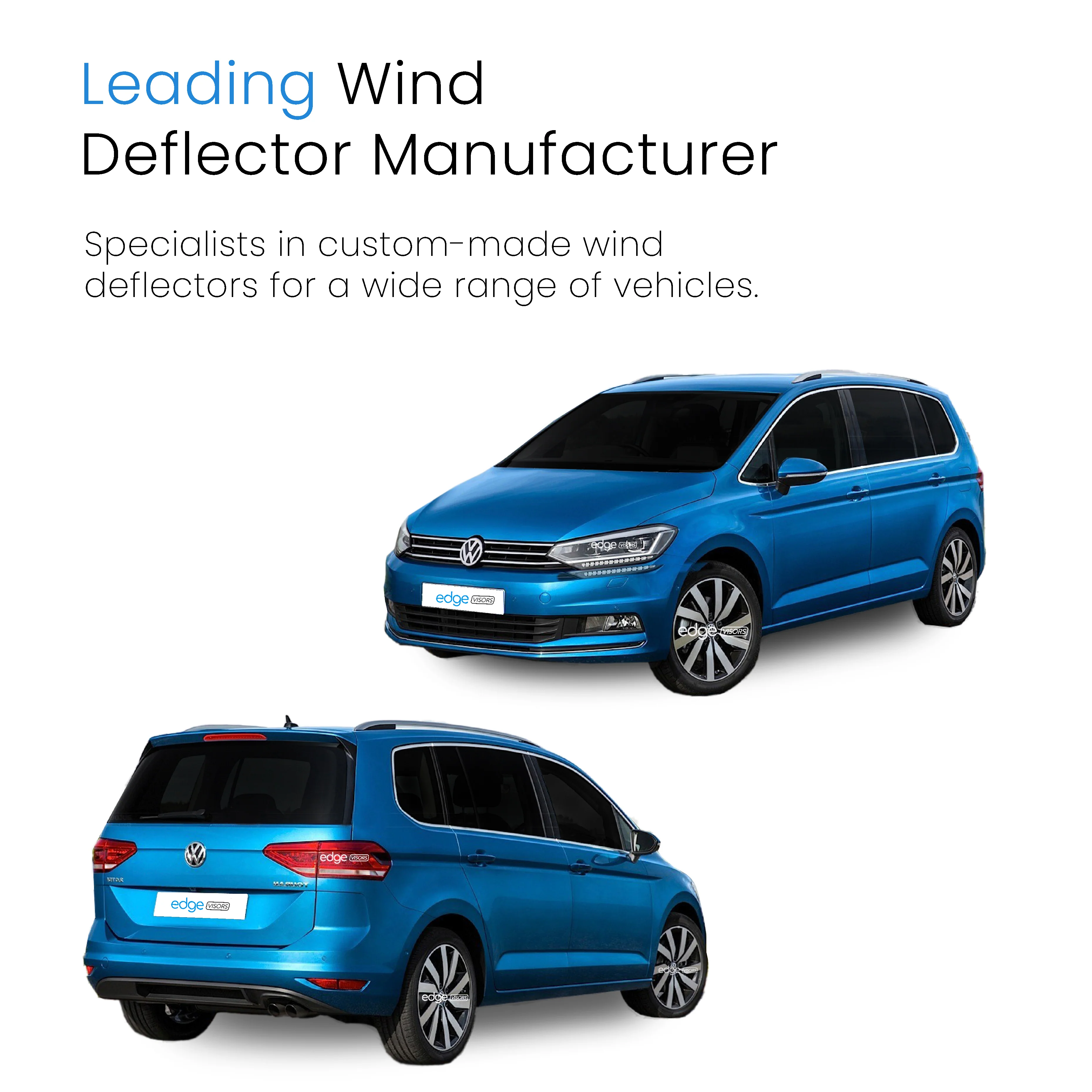 VW Touran MK3 2016-onwards 5 Doors MPV Wind Deflectors 4pc - Image 4